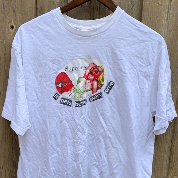 Supreme 'It Gets Better Every Time' T Shirt Large - Picture 1 of 6